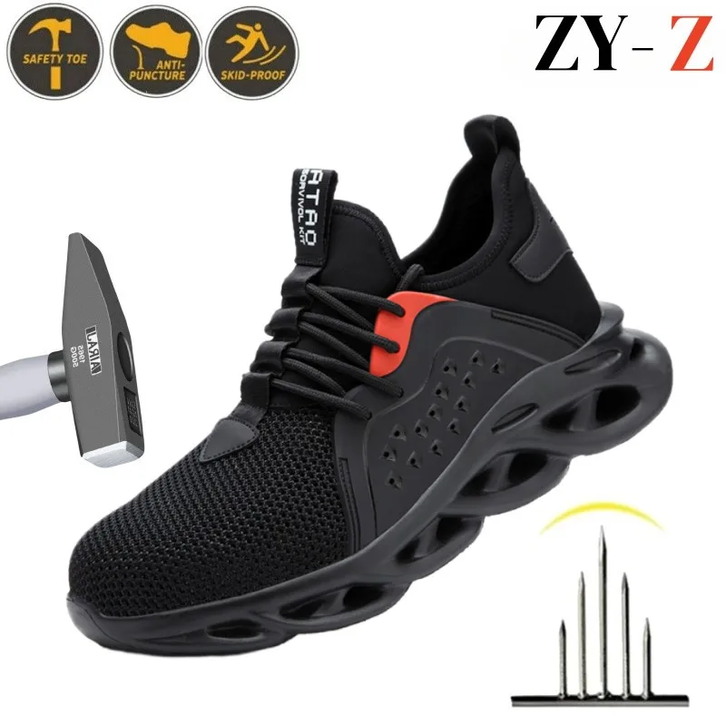 

Protection Safety Shoes Anti-puncture Anti-smash Boots Lightweight Breathable Sneakers for Men Indestructible Safety Shoes