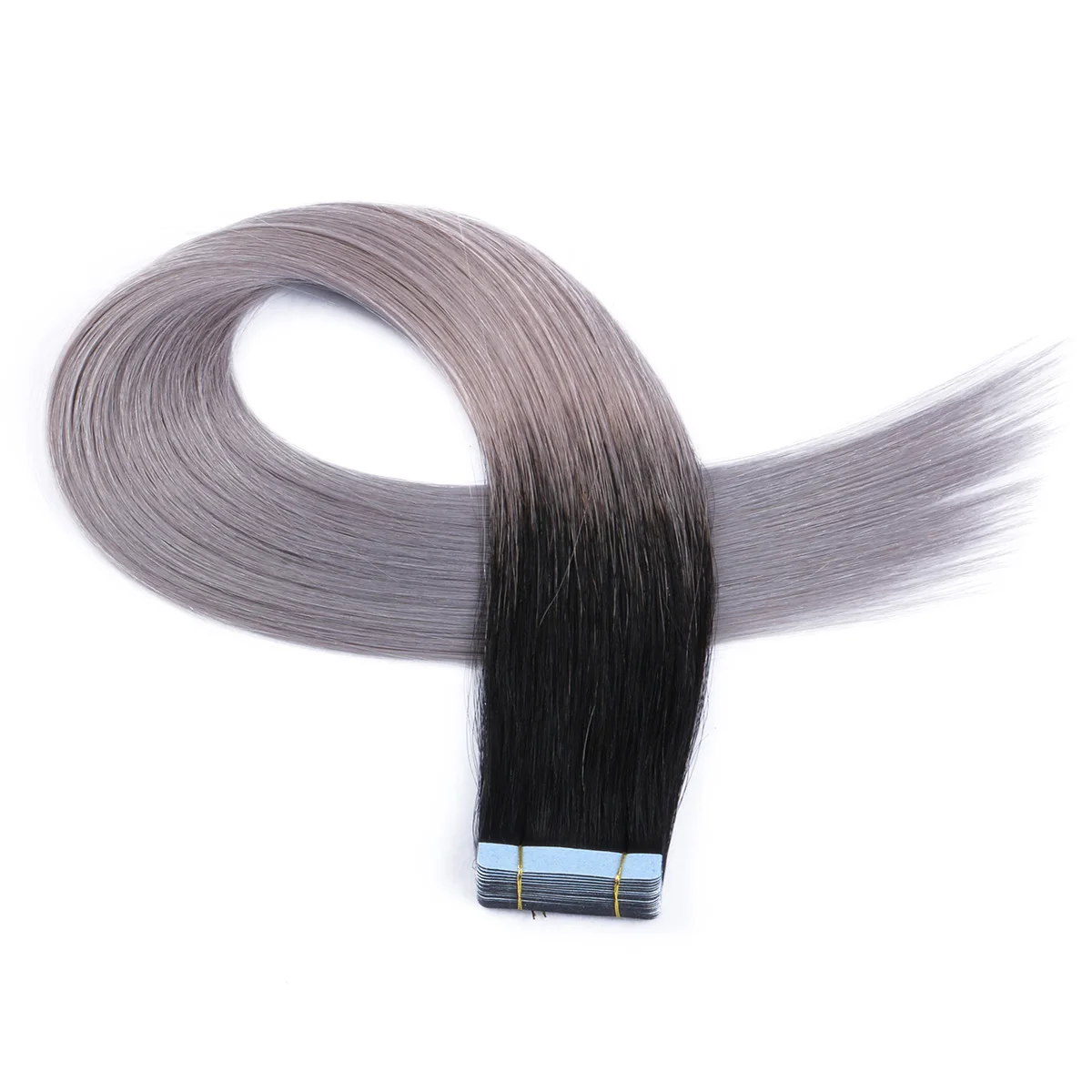 Ombre Ash Blonde Natural Tape In HumanHair Extensions Skin Weft Hair Extensions Adhesive Invisible Real Straight For Black Women