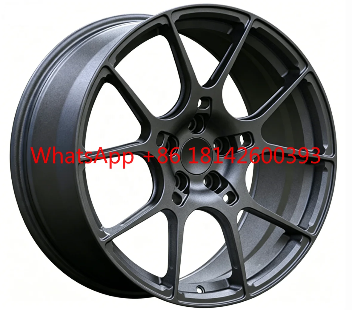 One Piece Forged Wheels Deep Concave Matte Black Alloy Rims Lightweight Performance Car Wheels 18-22 Inch