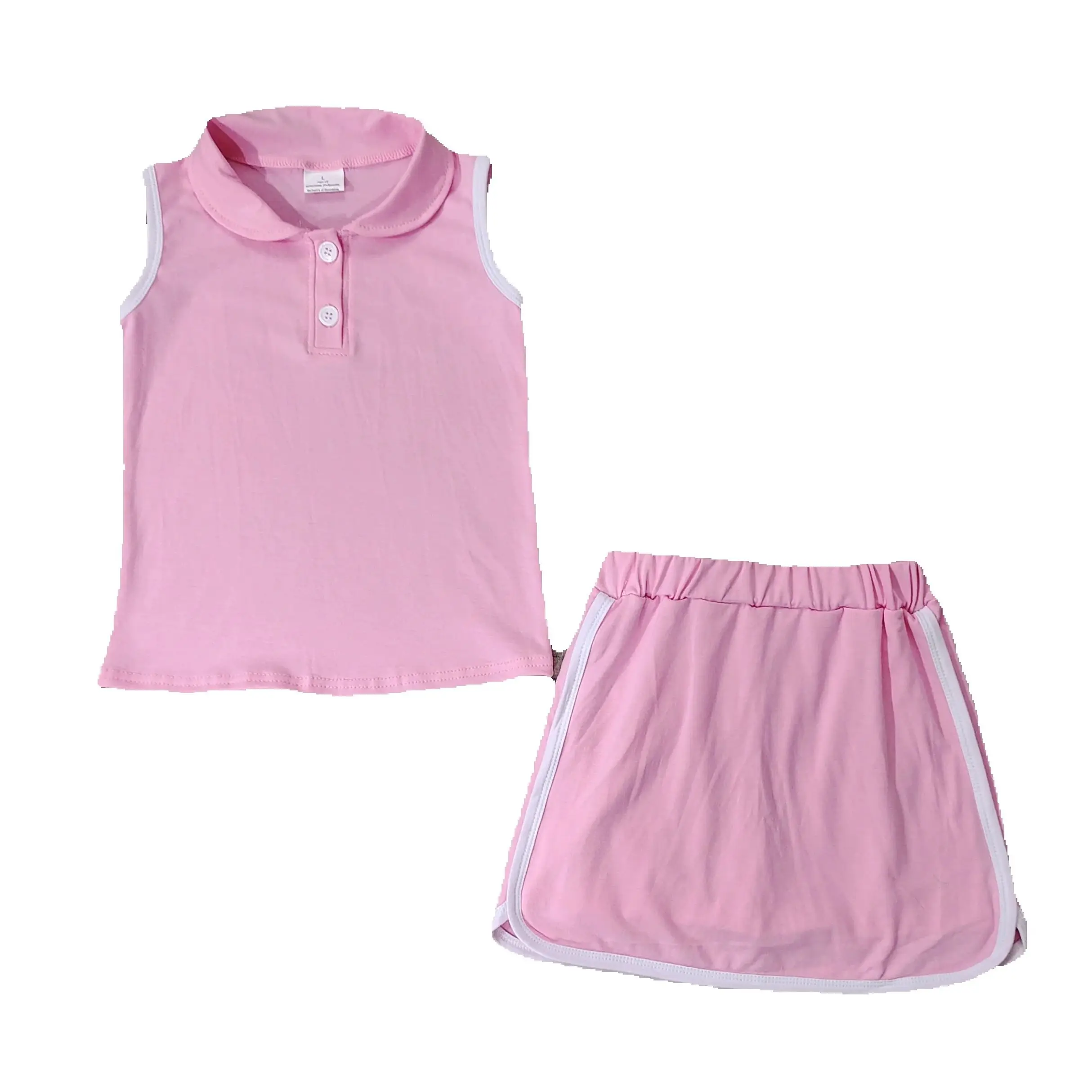 GSD1975 pre-order toddler girl clothes pink girl summer set-real pic