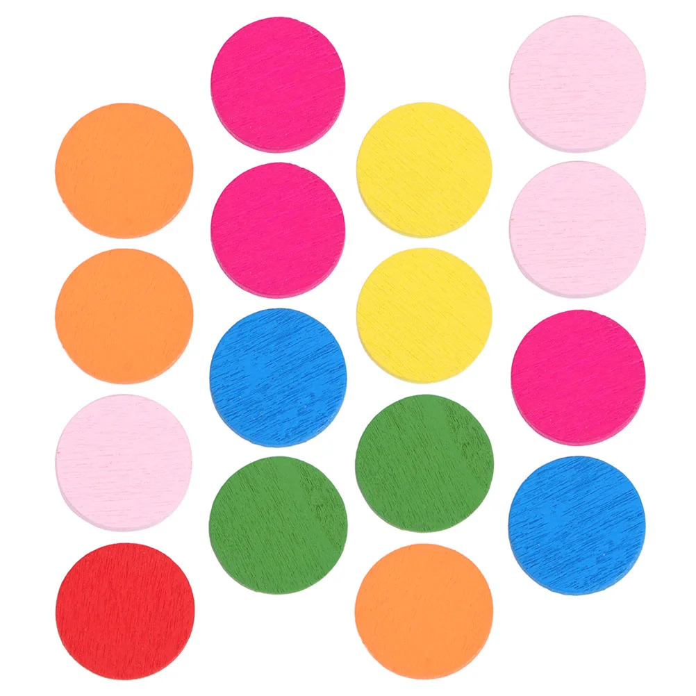 150 Pcs Wooden Multicolored Round Chips Stacking Toys Kids Plaything Enlightenment Intelligence Development Math Counting