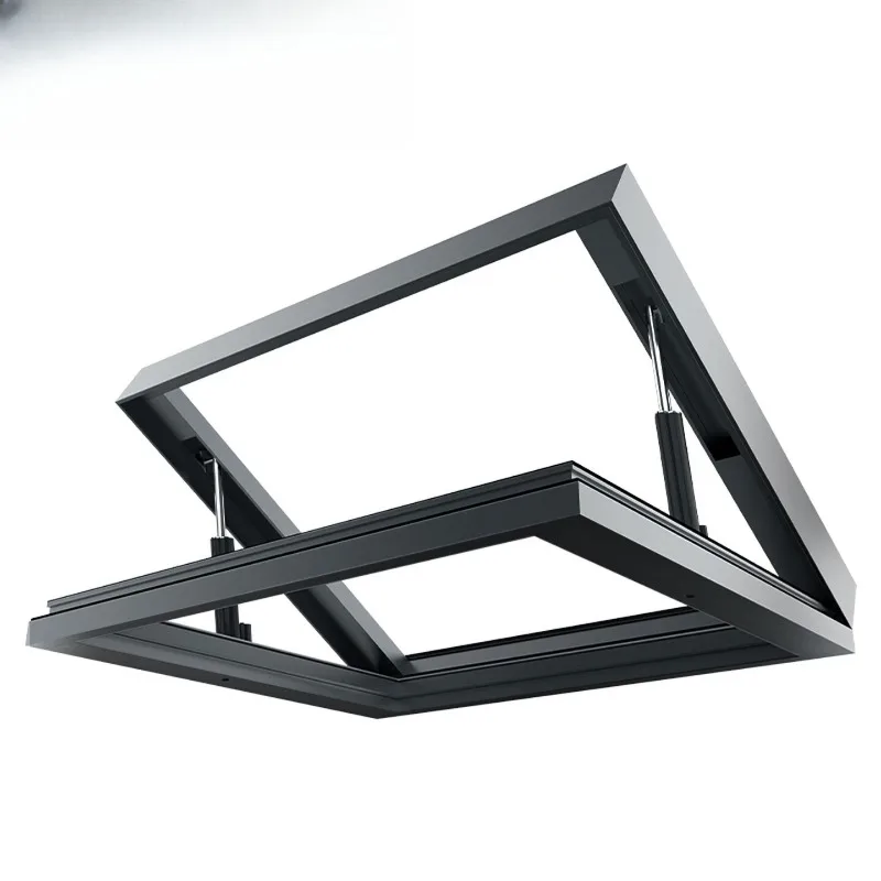 Thickened aluminum alloy viewing electric sunroof pitched flat roof loft thermal insulation sunroof basement lighting well windo