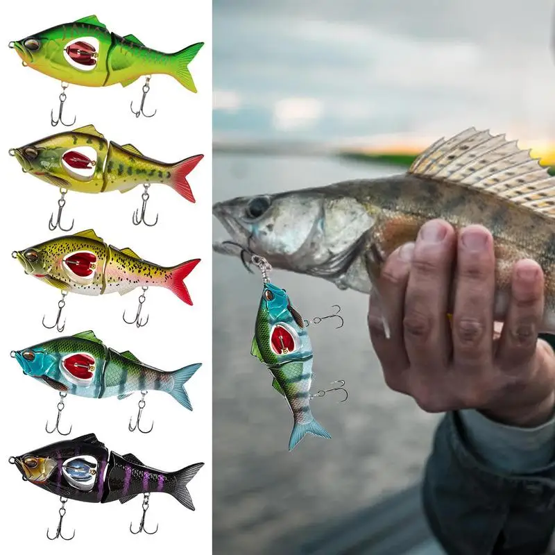 Swim Baits For Bass Fishing Exquisite Multi-Jointed Bass Lures Innovative Fishing Bait For Lakes Rivers Shallow & Deep Waters