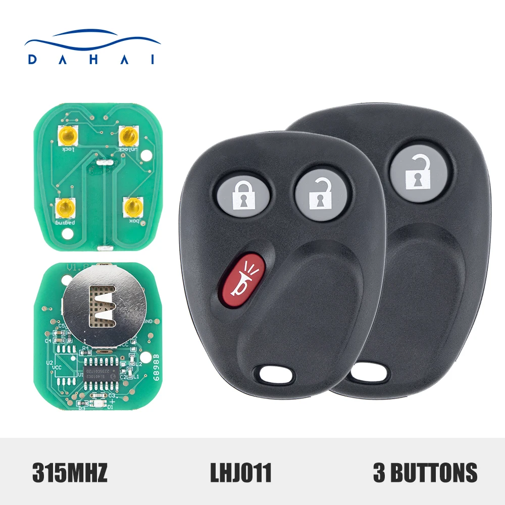 

dahai car 3Buttons Remote Key Fob For Hummer H2 Chevrolet Avalanche Cadillac Escalade 2003 2004 2005 2006 LHJ011 Original keys