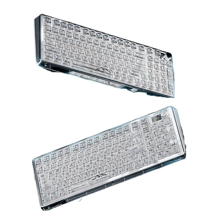 

Transparent mechanical keyboard wireless bluetooth three-mode office hot plug custom high-value office