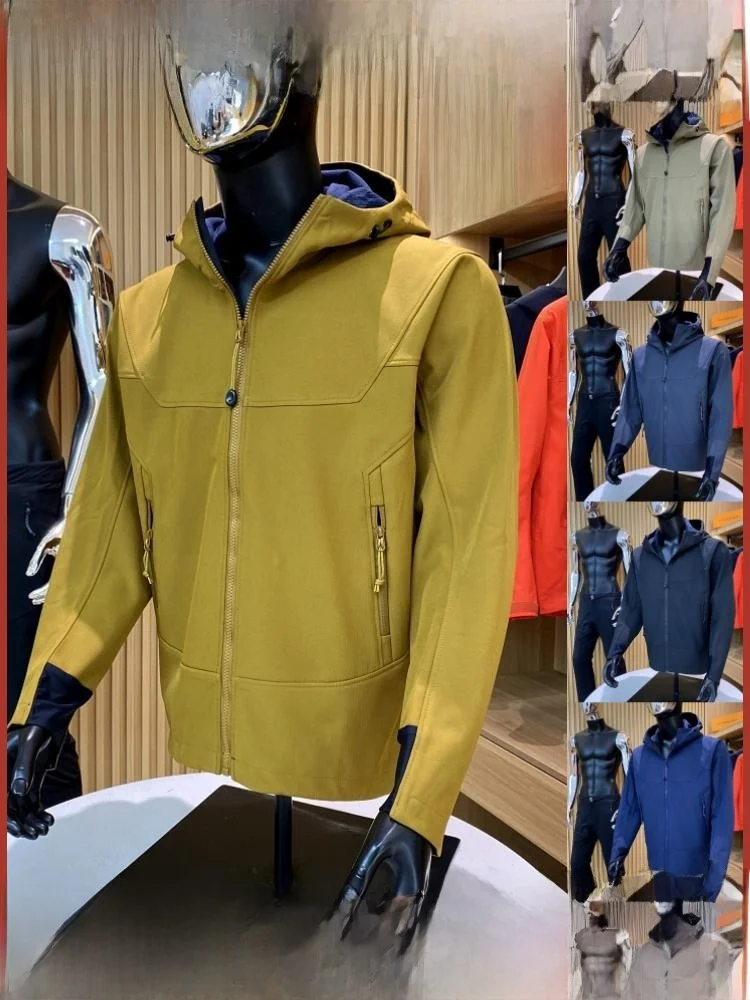 

Outdoor Men's Fce Lined Soft ell Jaet Fly Bird GM Version Youth Trendy Long Sve Zipper Closure Hooded Coat