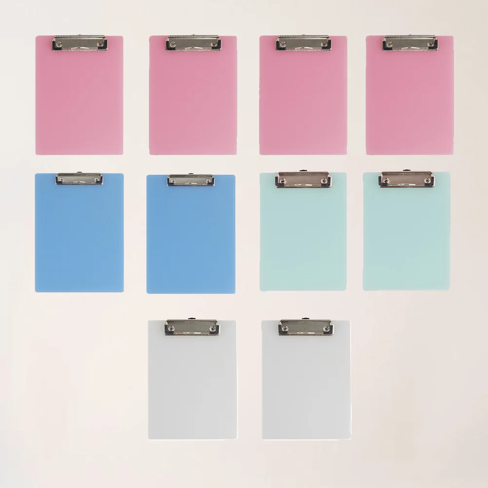 10 Pcs Writing Pad Handout Folder Pp Board Clip Profile Clipboard Mini Calculator Pocket Size Paper Holder