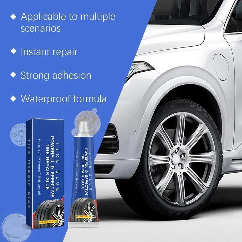 

Tire Plug Glue 50ml Rubber Cement Glue Tire Repair Sealant Tire Leak Sealant Tire Repair Tools Tire Sealant For Car Motorcycle