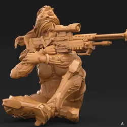 75mm,50mm, miniature model resin figure , Sniper Pack , Unassembled and unpainted kit