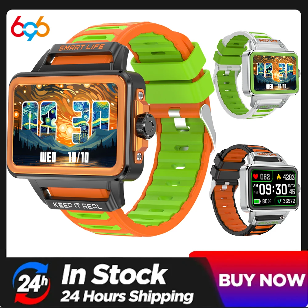 Wodoodporne inteligentne zegarki dla mężczyzn budzik przypomnienie nowy 1.57 \'Smartwatch kobiety Outdoor Sports Fitness sen pulsometr