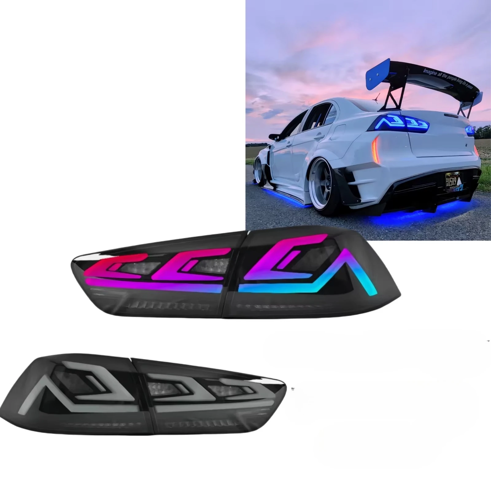 

Обновленная система автоматического освещения HOSI: светодиодные задние фонари RGB для Lancer 2010-2016