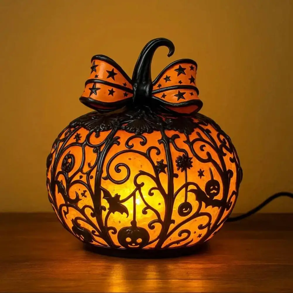 Halloween Pumpkin Butterfly Lantern Resin Handicraft Display Piece For Halloween Parties Housewarmings Or As A Photography Prop