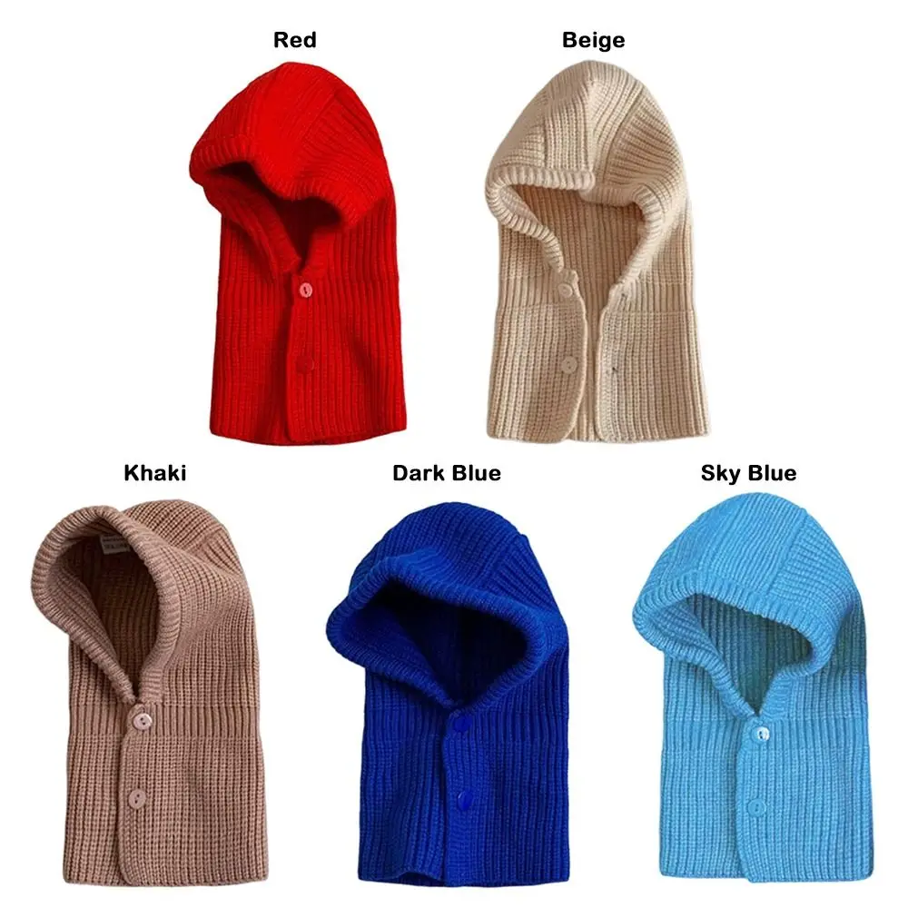 العصرية بلون محبوك قبعة سميكة الدافئة الطفل سدادات حماية الأذن قبعة قطعة واحدة المتكاملة الغزل متماسكة إيرفلاب قبعة الأطفال #5