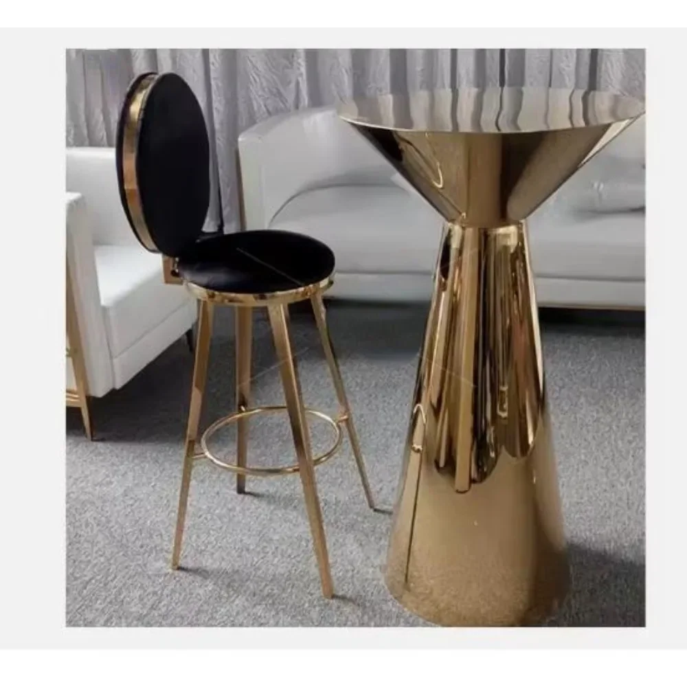 

stainless steel gold wedding cocktail bar table HOT SALES