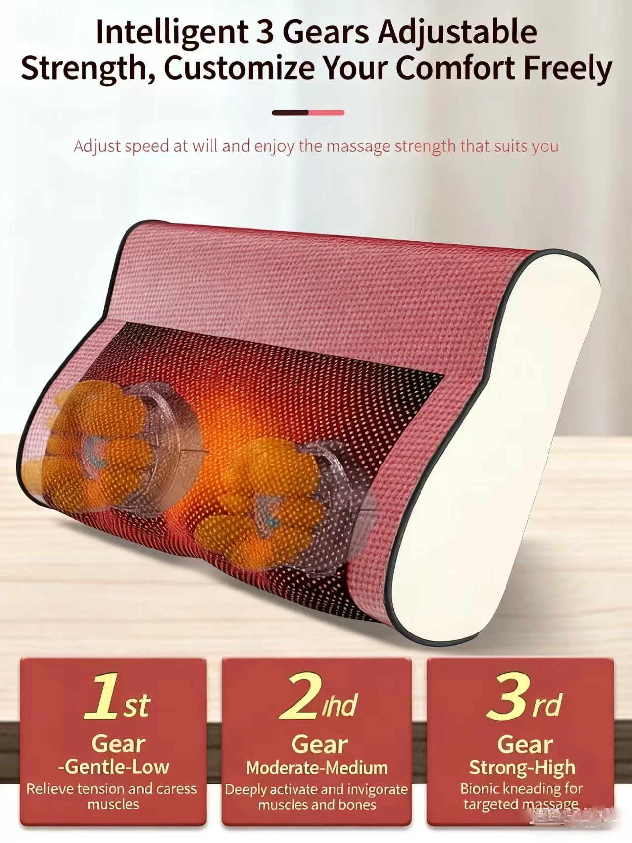 

Многофункциональная массажная подушка для шеи, талии, спины, всего тела, домашнего использования, горячего компресса, разминания, массажа, давления пальцев