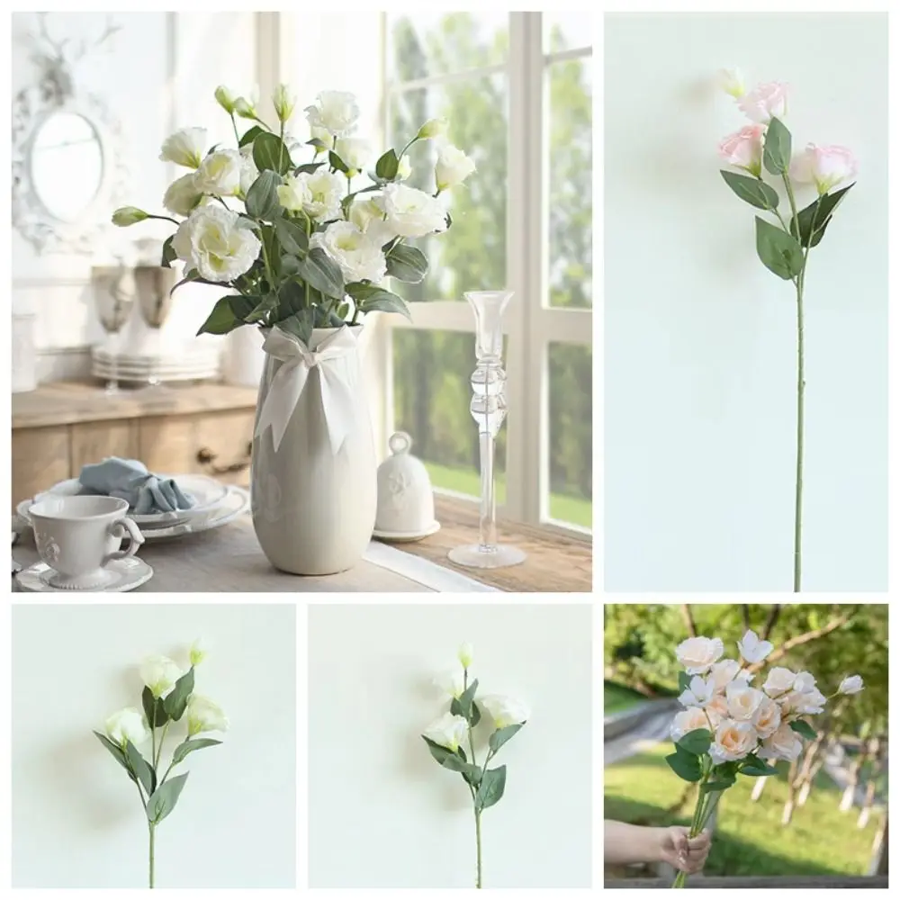 70cm 4 Heads Platycodon Flowers Silk Flower Realistic Platycodon Grandiflorum Flower Long Stem Artificial Flowers Home Decor