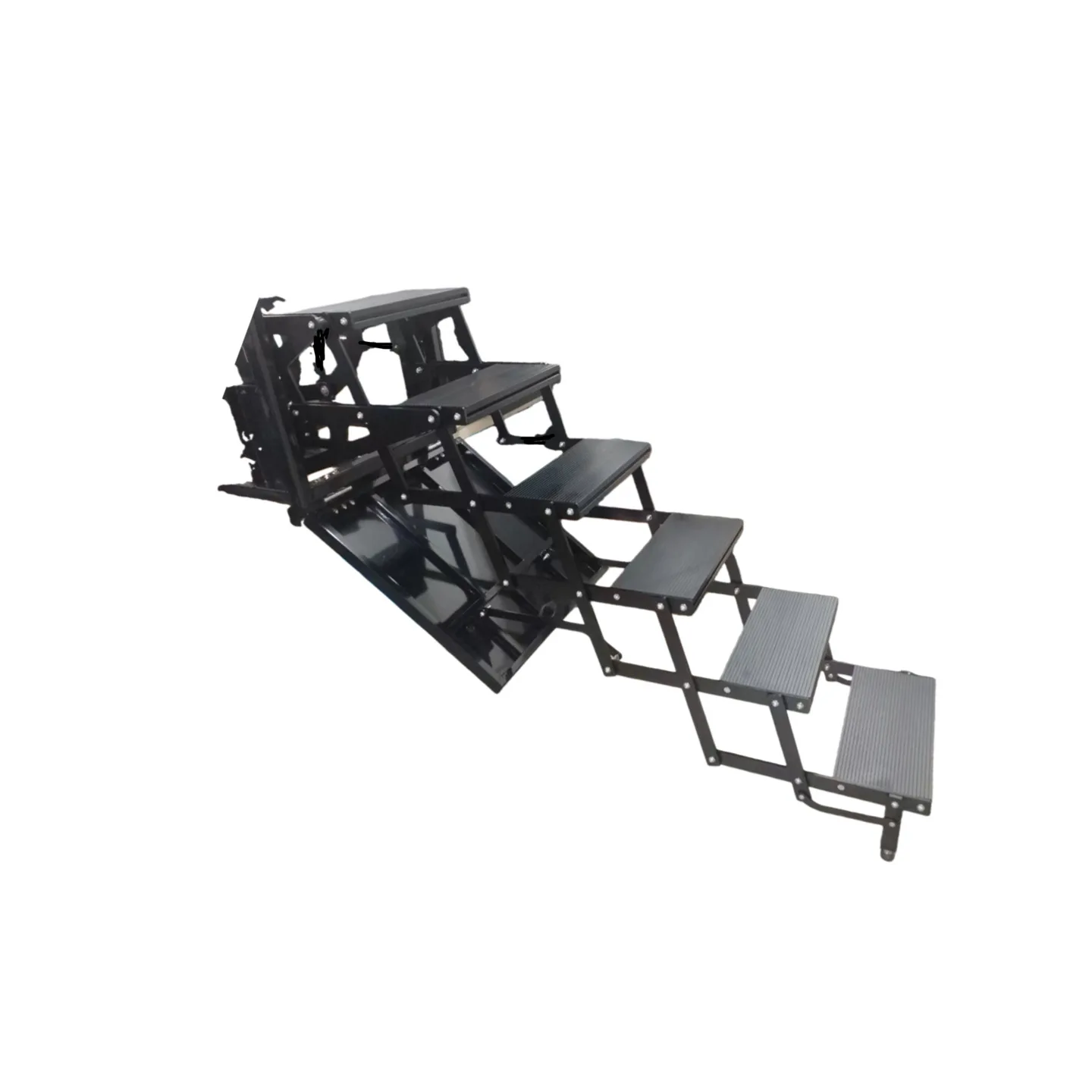 

RV electric folding pedal off-road heavy duty truck with lights five-layer folding step