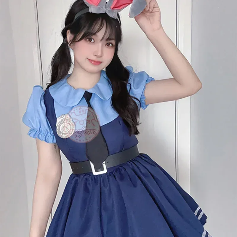 

Zootopia Judy Cosplay Dress for Women Cosplay Anime Judy Hopps Dress Cartoon Joint Style Dress Cosplay Maid Rabbit Cloth