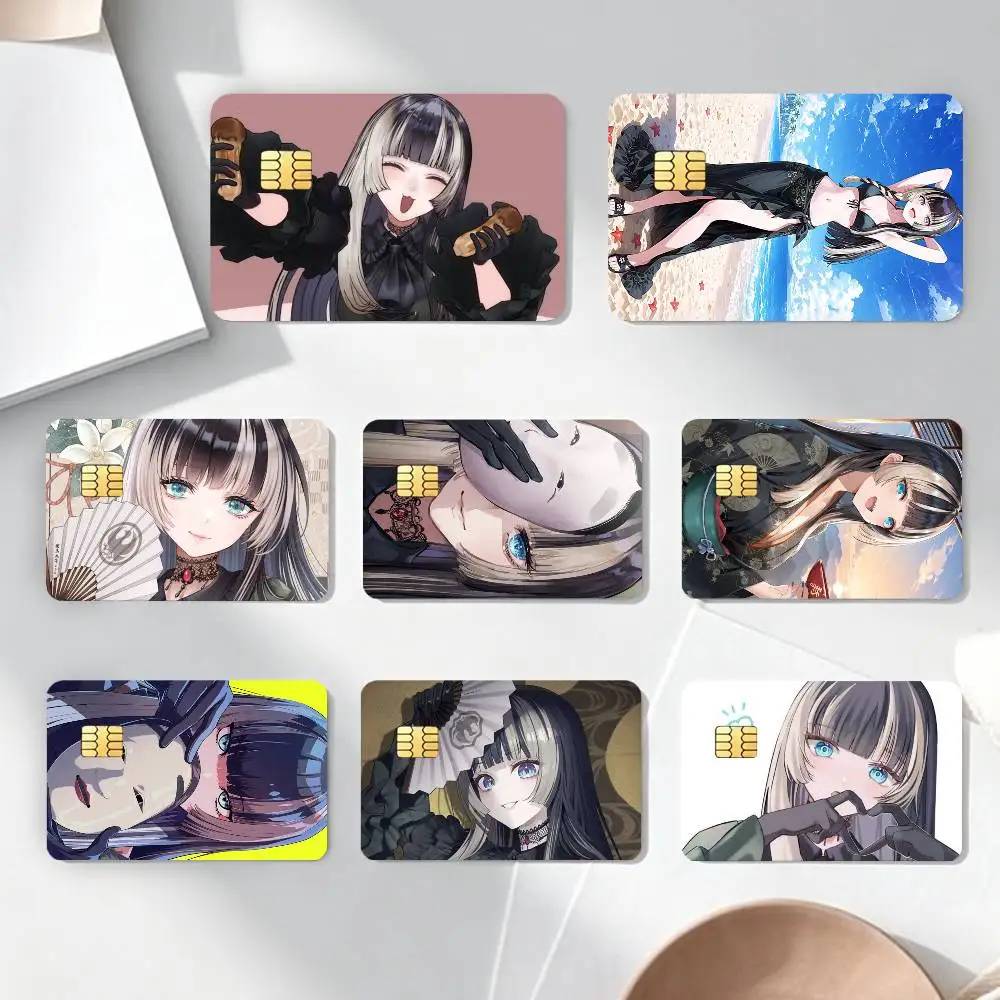 

J-JuufuuteiS R-Raden HOLOLIVE Stickers Credit Debit Card Film Skin Sticker Credit Card Skin Stickers For Bank Card Bus Metro