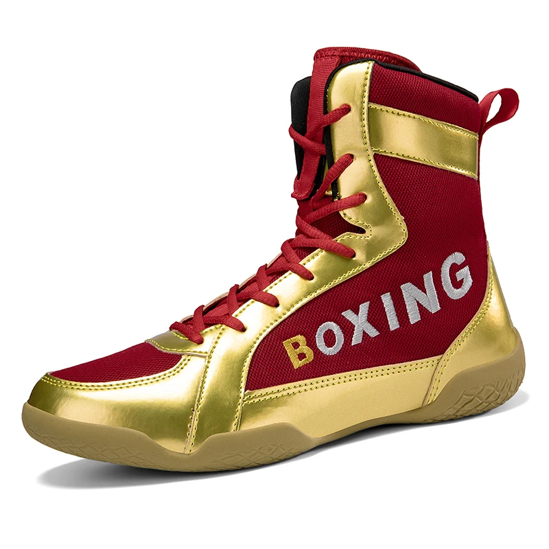 Big Size 39-47 Men Boxing Sneakers High Top Wrestling Training Shoes Breathable Combat Sneakers Non Slip Training Fighting Boots