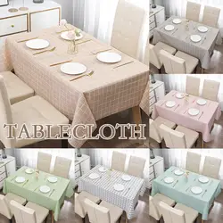 Nordic Style Grid Printed Household Waterproof Oil-proof Cloth Table Dining Party Cover Table Decoration TableCloth Rectang X8J1