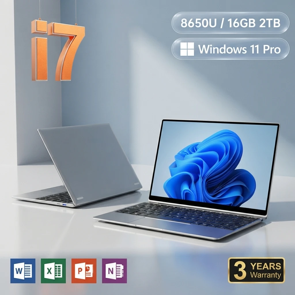 Доставка из России. Ноутбук 14.1" 32 ГБ 2 ТБ Intel Core i7 8650U Windows 11. Игровой компьютер для геймеров и офиса. Ноутбук с разрешением 1920*1080 HD.
