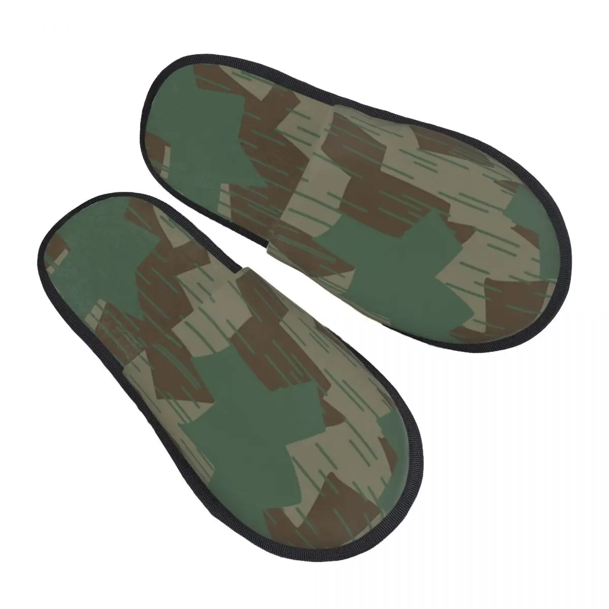 World War 2 German Camouflage Guest Slippers for Bathroom Women Custom Print Military Army Camouflage House Slipper