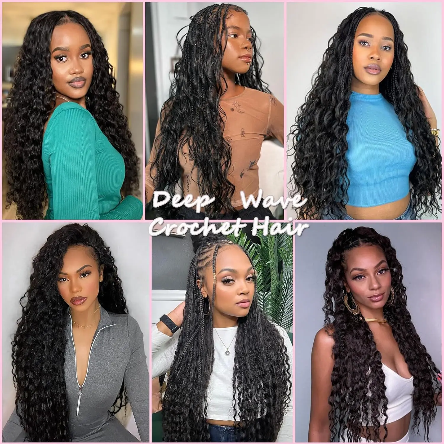 12A Deep Wave Human Hair Bundles 100% Unprocessed Virgin Remy Hair Deep Curly Human Hair Weave 3 Bundles Extensions for Women