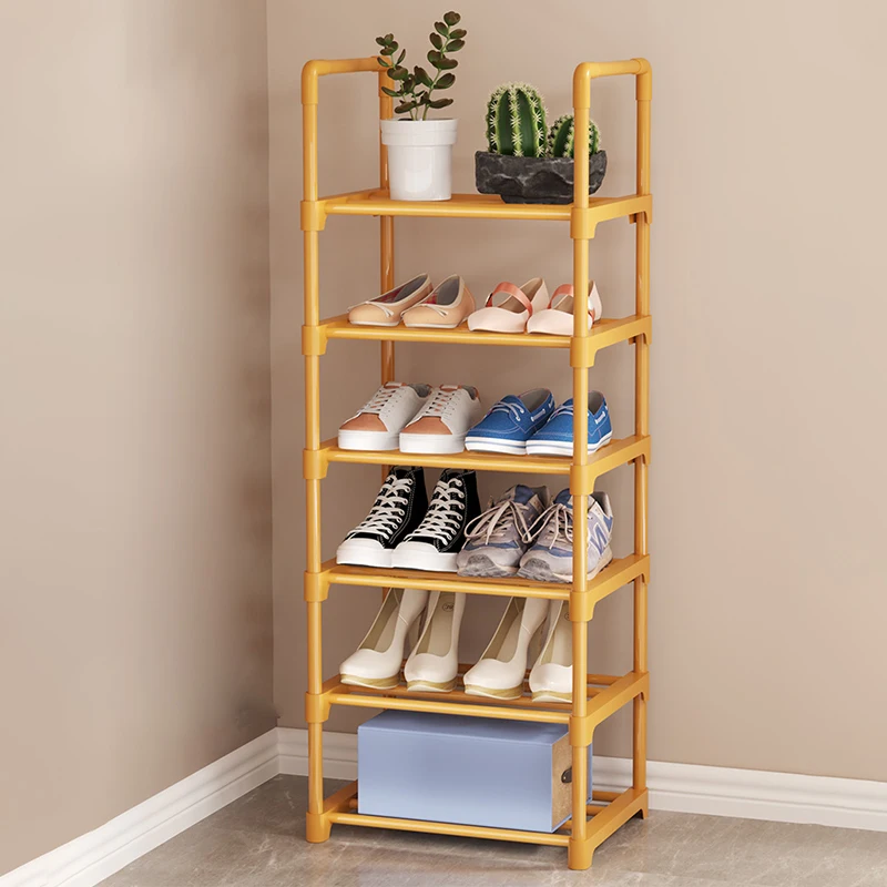 Simple Shoe Rack DIY Easy Assemble Footwear Boots Organizer Stand Holder Space-Saving Shoes Storage Shelf Entryway Shoe Cabinet