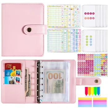 A7 Budget Binder Set, Planner Binder, Alfabet Stickers Navulling Papier, Doorzichtige Binder Pocket 6 Ringen Cash Proppen Envelop Systeem