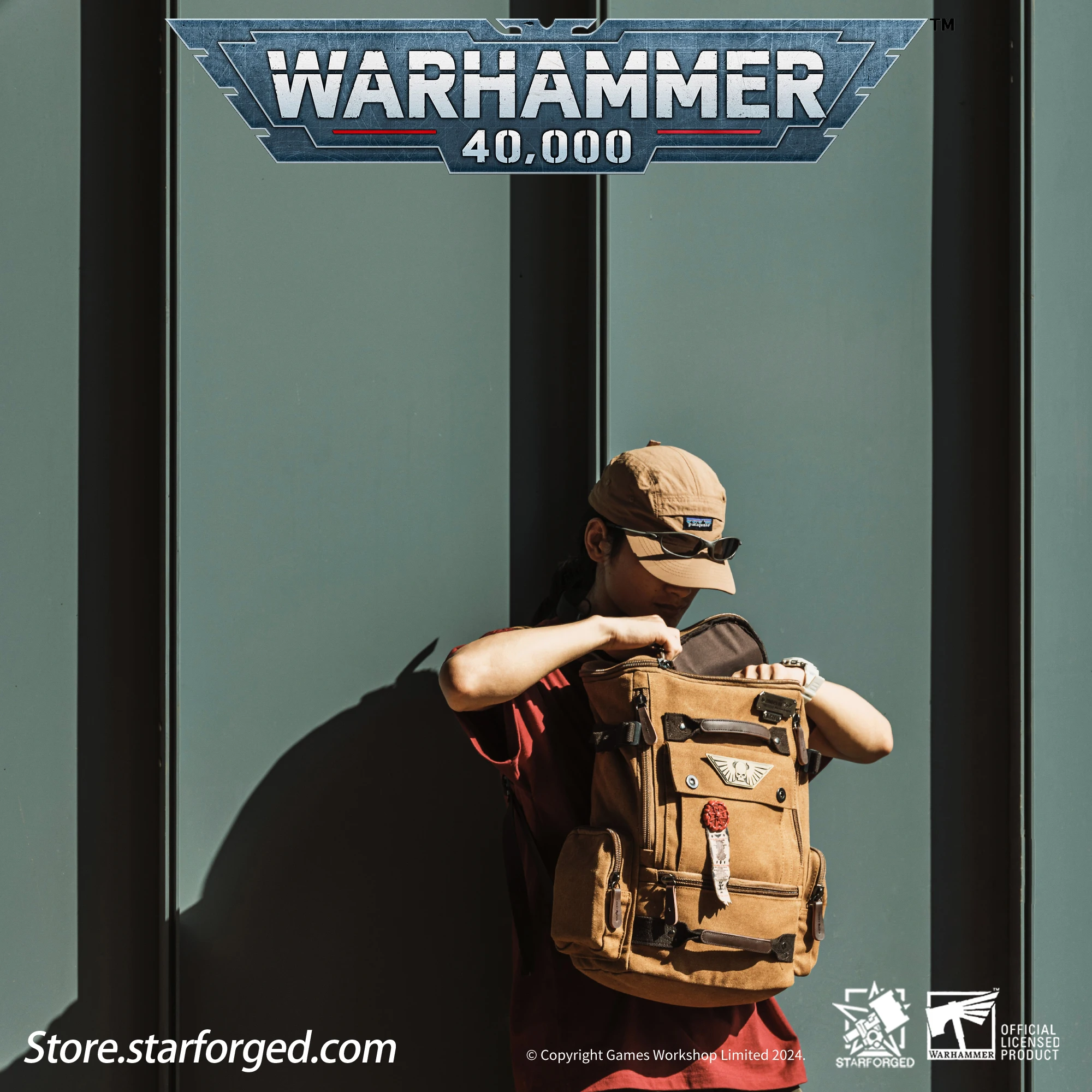 حقيبة ظهر Starforged المحمولة ذات سعة كبيرة جدًا Warhammer 40K Krieg Siege حقيبة أساسية متعددة الوظائف للسفر في الهواء الطلق