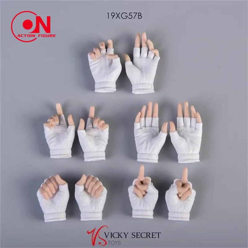 VSTOYS 19XG57 1/6 أنثى نصف قفاز الأيدي نموذج الملحقات ل 12 "PH TBL الجندي شاحب Suntan عمل الشكل دمى الجسم #3