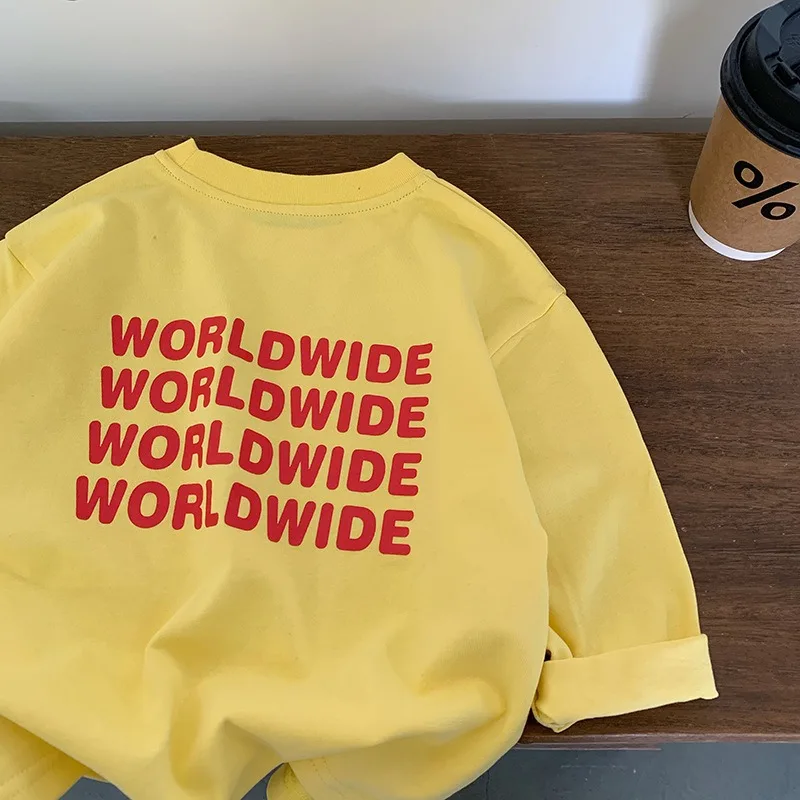 RAISE Herbst Kinder Jungen T-Shirts 2026 Buchstaben-Print Kinder Jungen Langarm Vielseitig Lässig 2-8 Jahre Baby Jungen Pullover Oberteile – Detail 19