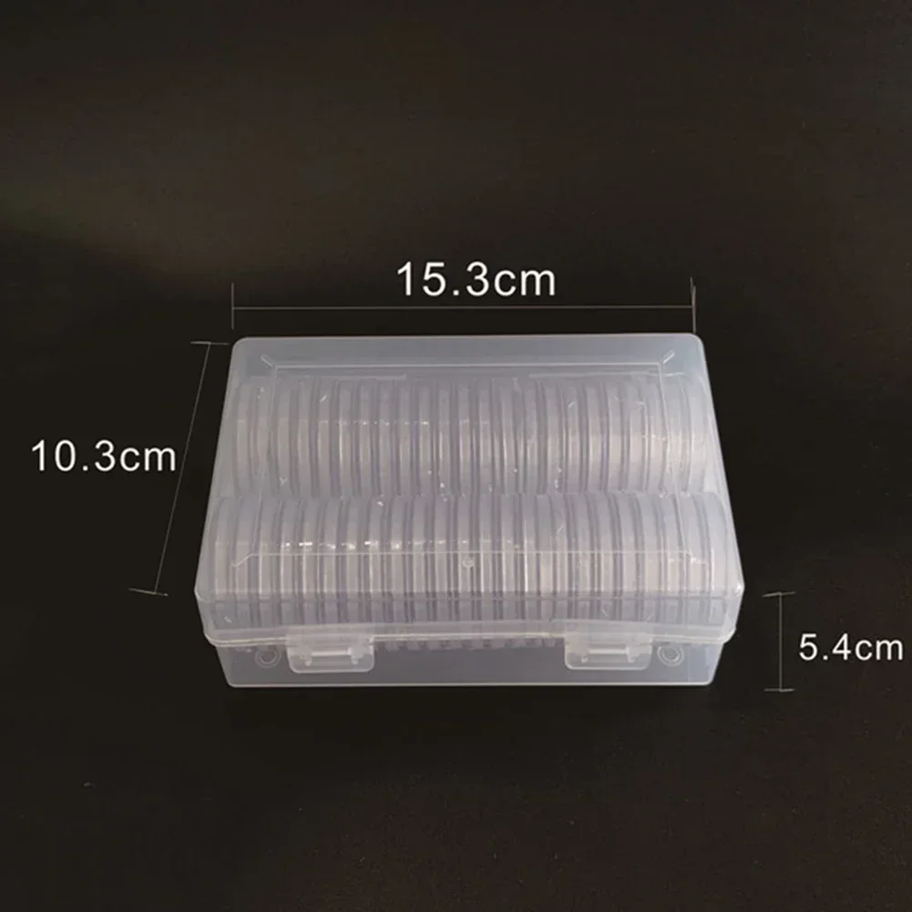 

50 шт., прозрачный пластиковый держатель для монет, памятный коллекционный ящик для хранения монет, капсулы, защитные коробки, контейнер