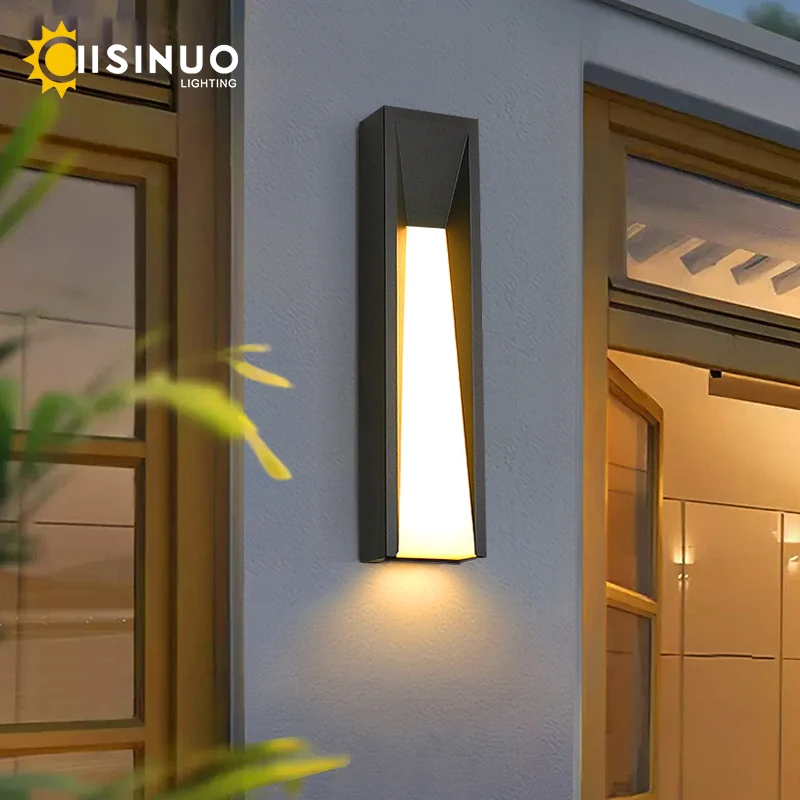 Imagem -05 - Lâmpada de Parede Led para Exterior em Preto Luminárias Luz de Varanda Exterior Parede Montada Jardim Pátio Garagem Entrada Ac110 220v