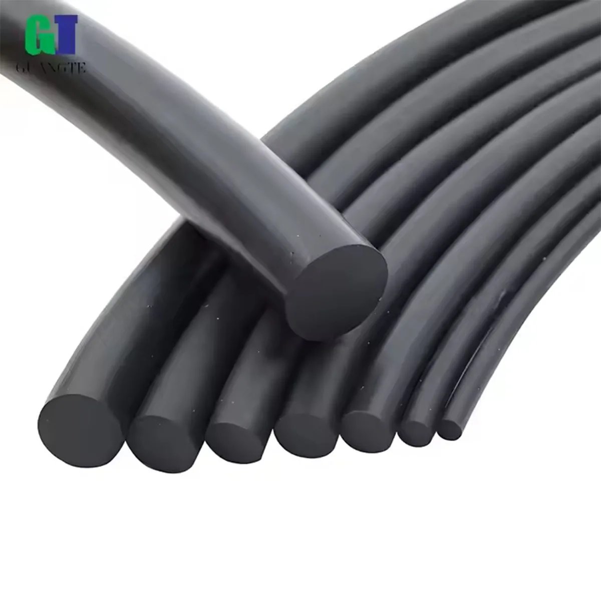 1/5/10M Black Epdm Tube Sleeving  Flexible Cable O Ring bar Silicone Rubber Strip  Black Solid Not Foaming High Temperature