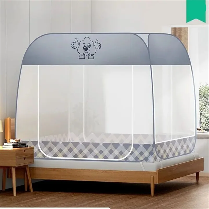 

Summer Home Square Top Mosquito Net Installation-free Yurt Bedroom Double Bed Mosquito Net New Simple Encrypted Mosquito Net