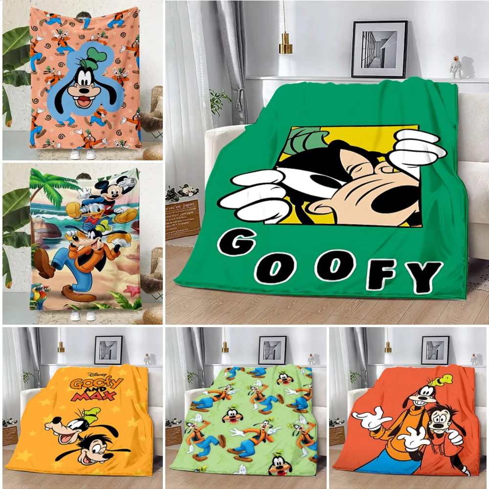 Disney Funny Goofy Printed Blanket Picnic Blankets Warm Blanket Soft and Comfortable Blanket Home Travel Birthday Gift