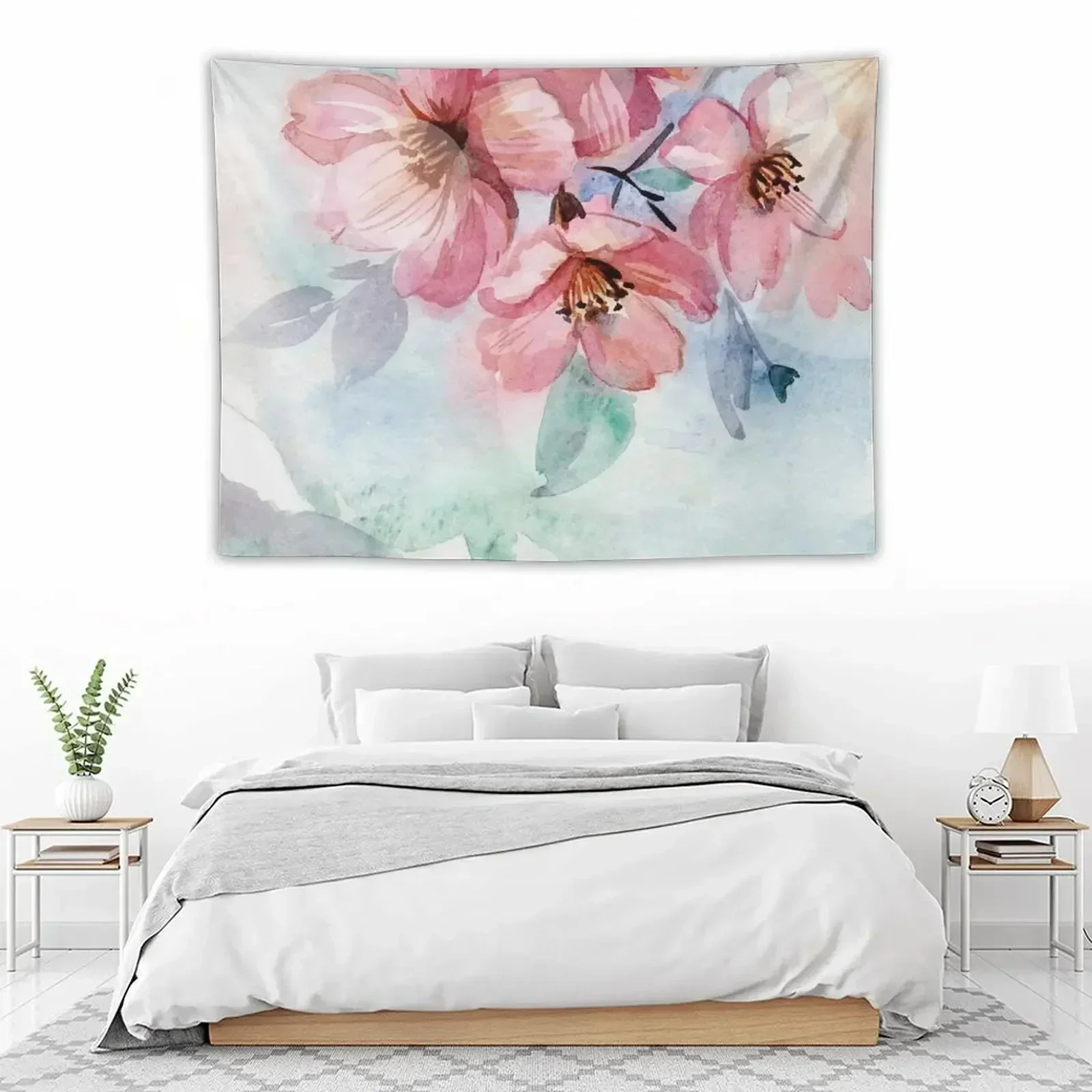

Watercolor Flowers Tapestry Room Decoration Aesthetic Room Decorator Tapestry