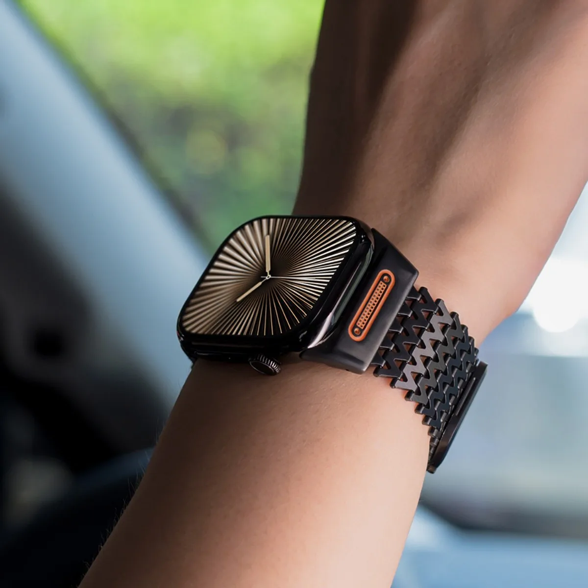 الفاخرة الفولاذ المقاوم للصدأ حزام ل سوار ساعة أبل الترا 49 مللي متر 46 مللي متر 45 مللي متر التيتانيوم اللون المغناطيسي سوار ل IWatch 10 9 8 7 6 SE