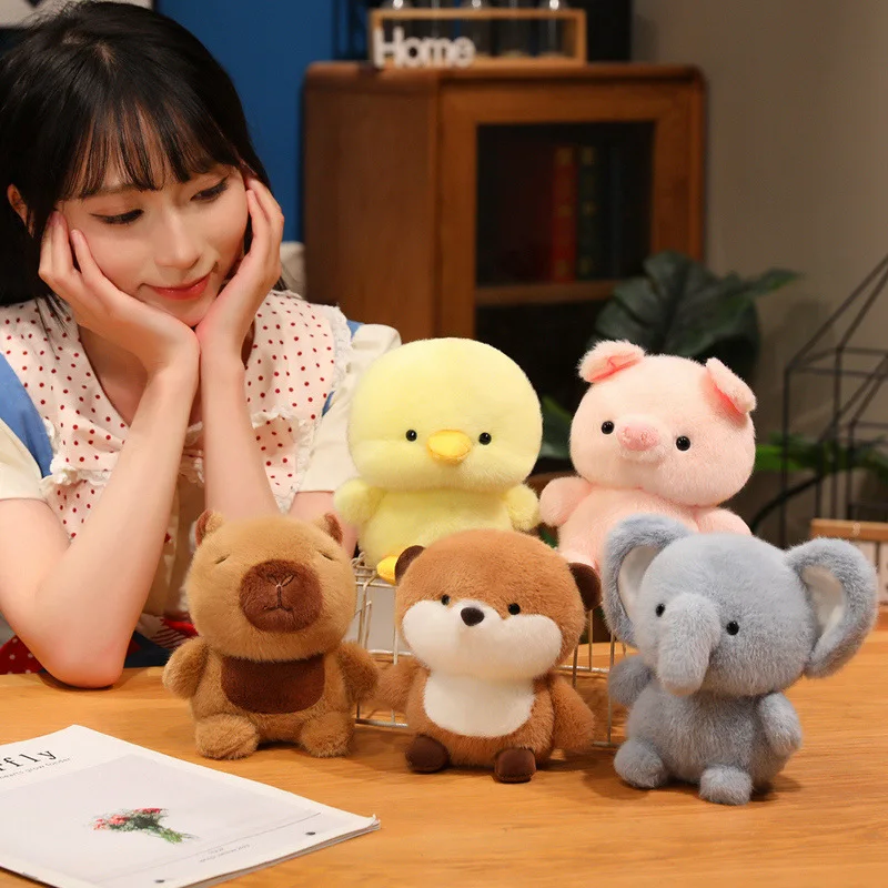 

Новая серия мягких плюшевых игрушек Kawaii: подушки-животные (слон, свинья, утка, овца, выдра, медведь, капибара) — милые плюшевые игрушки в подарок для мальчиков и девочек