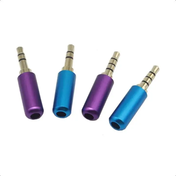 【10-1PCS】3.5MM Audio Connector 3/4 Poles Headphone Jack Male Plug Earphone Repair Cable Solder Wire DIY AUX 3.5 Jack Adapter