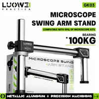 Luowei-Gk03 Microscope Swing Arm Stand Compatible With 99% Of Microscope Kits 360° Rotatable Bracket Stable Load-Bearing Tools