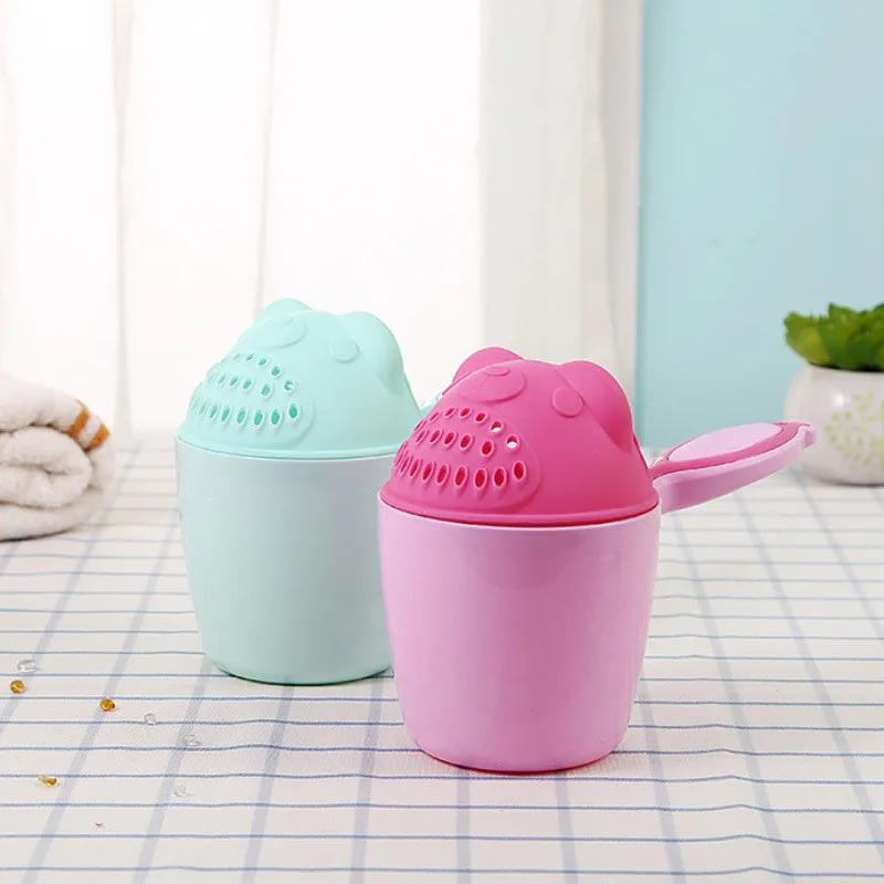 Picture 3: Children's Shampoo Cup, Baby Foam Bath Shampoo Cup Flower Pot Waterer (Blue, Pink)