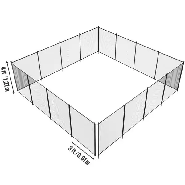 

VEVOR Pool Fence, 4 x 48 FT Pool Fences for Inground Pools, Removable Child Safety Pool Fencing, Easy DIY Installation Swimming