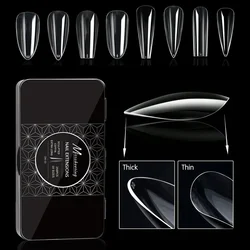 Soft Gel False Tips Box Natural Sculpted Ballet Coffin Almond Fake Nails Full Cover Premium Quality Press On Nails Nail Supplies