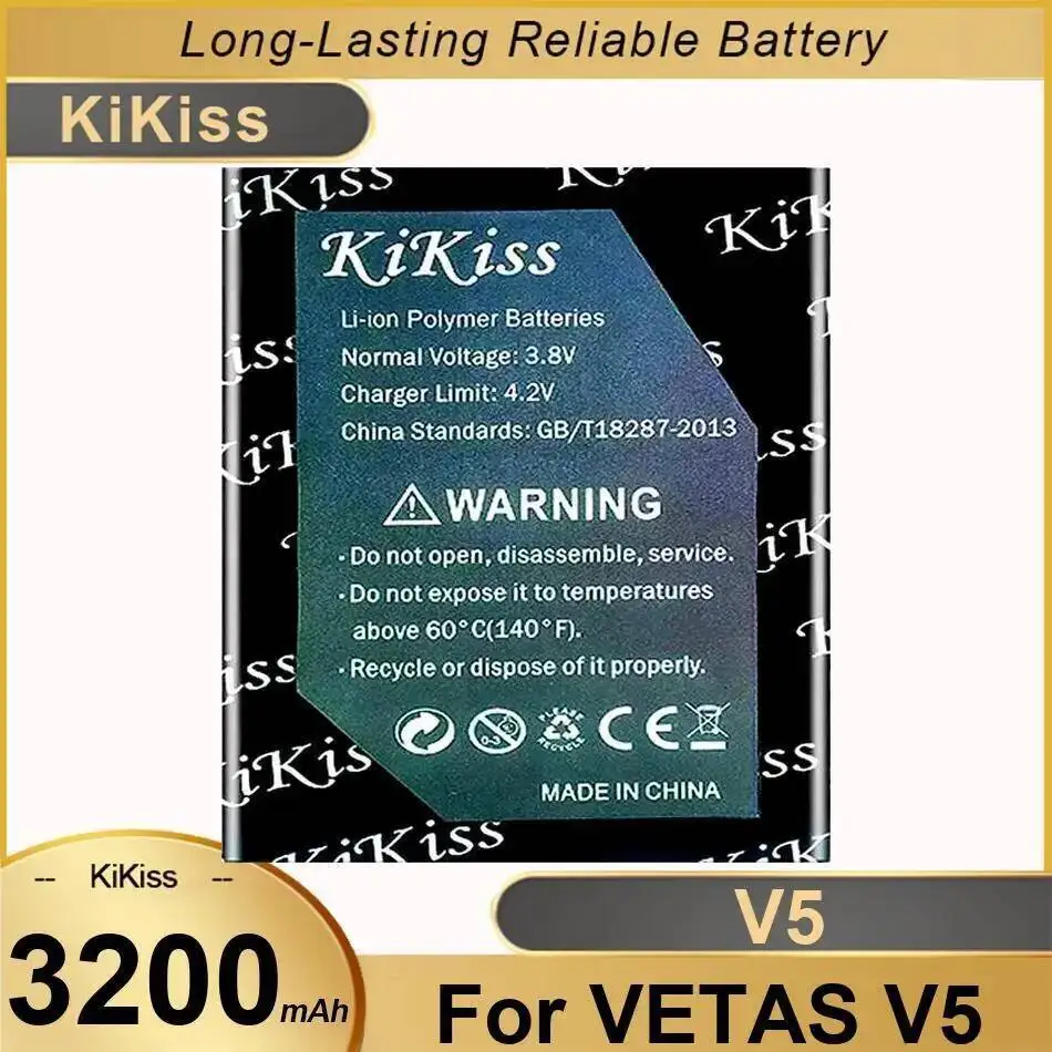 

Lightweight Mobile Phone Battery For Vetas V5 3200Mah High-Capacity
