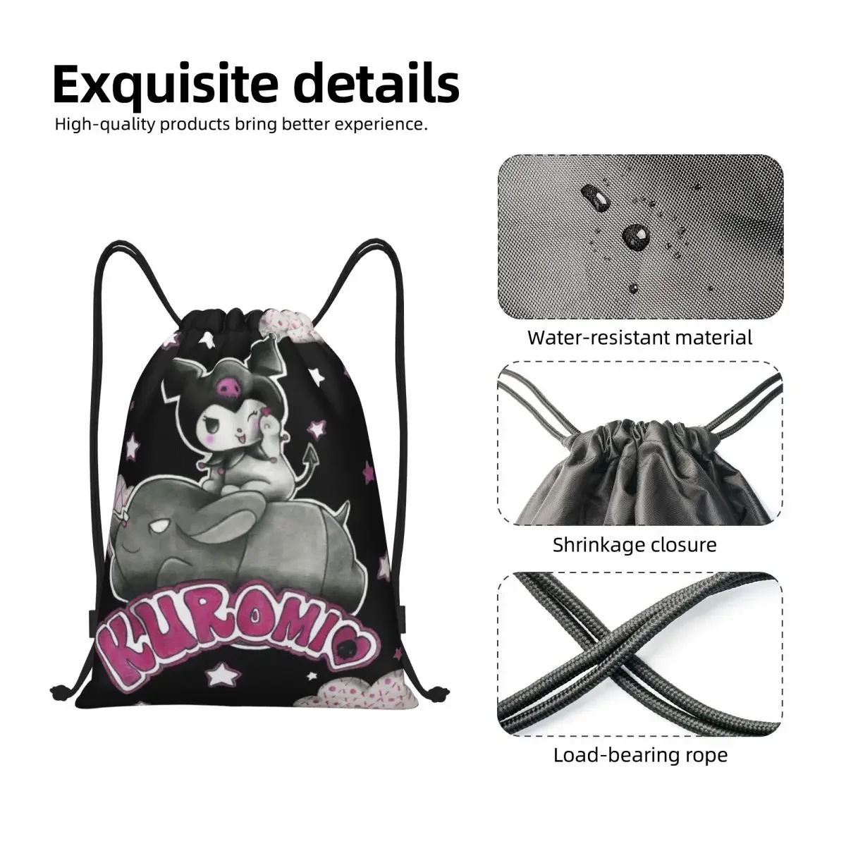 حقيبة رياضية محمولة من كورومي، حزام برباط سميك، حقيبة ظهر للركوب، حقيبة أحذية برباط لصالة الألعاب الرياضية، حقائب ظهر للملابس