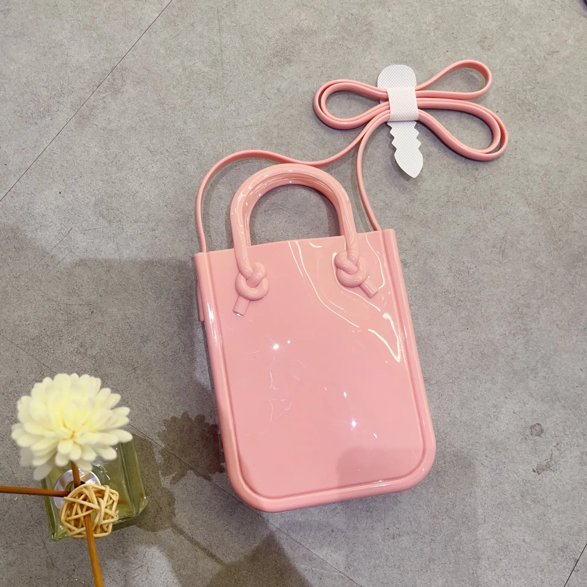 2024 New PVC Jelly Candy Bag Ladies Handbag Fashion Shopping Tote Women\'s Purse Casual Trendy Bags for Girls Mobile Phone Bags