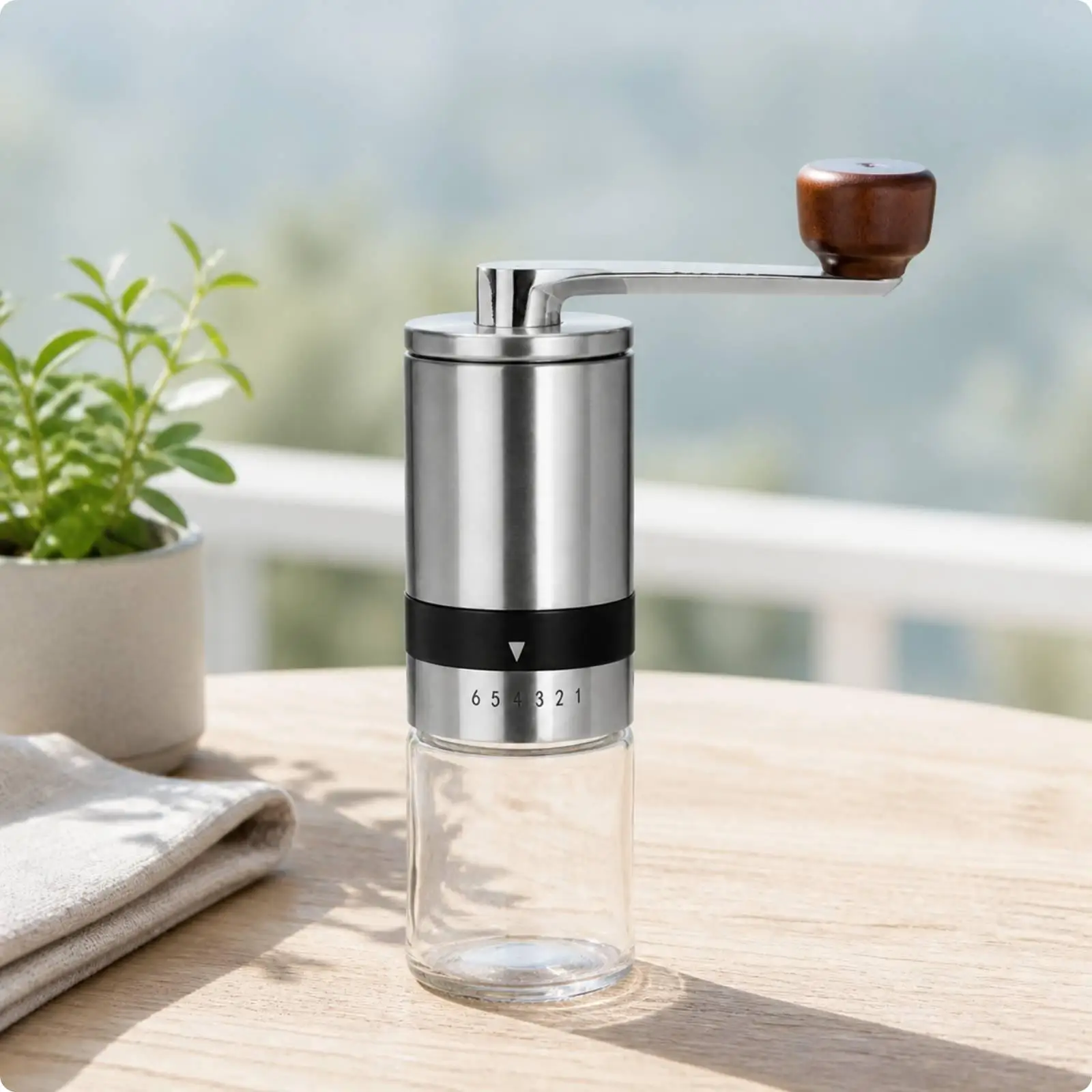 Manual Coffee Grinder Consistent Hand Crank Coffee Grinder Long-Lasting